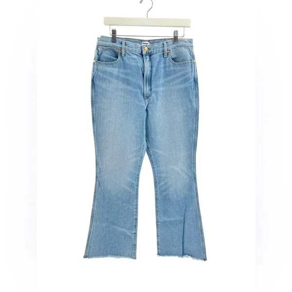 Wrangler wrock high rise‎ kick flare jeans cowgirl back patch sz 31 - Image 8