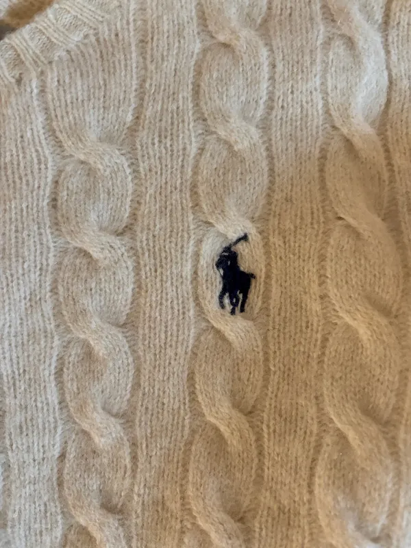 Ralph Lauren Cable Knit Wool Sweater Polo Cashmere - Image 3
