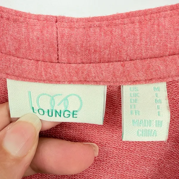 Logo Lounge Lace Back Zip Cardigan Sz M Terracotta Lagenlook Boho Artsy Layer - Image 8