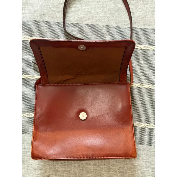 Vintage Brown Woven Leather Etienne Aigner Boho Purse Handbag - Image 11