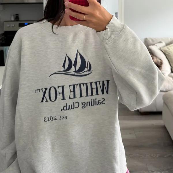 White Fox Grey Crewneck - Image 2