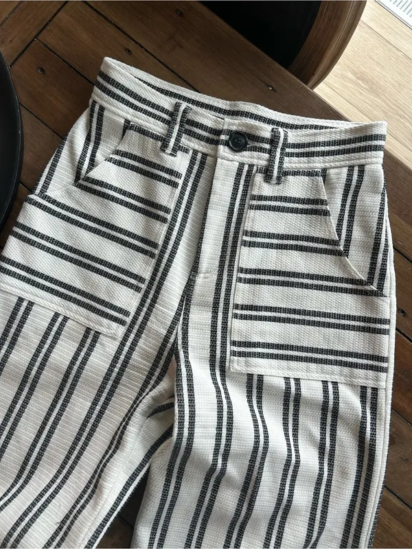 Fifteen Twenty Rylee Striped Crop Pant Navy White Cotton 4 - Image 6
