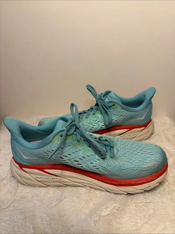 Hoka One One Clifton 8 Aquarelle/Eggshell Women’s Running Sneakers Size 7.5B - Image 5