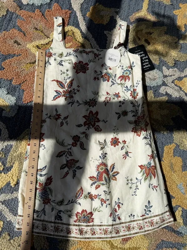 Tuckernuck‎ x Studio McGee Terracotta Chintz Cotton Linen Cassie Dress Size XXS - Image 6