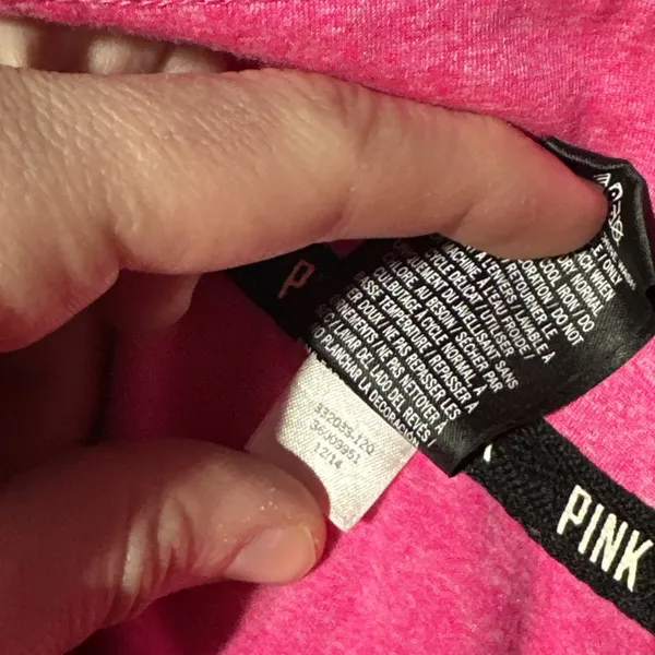 Victoria's Secret Pink and Black 1/4 Zip Pullover Reflective Jacket SZ Large EUC - Image 5