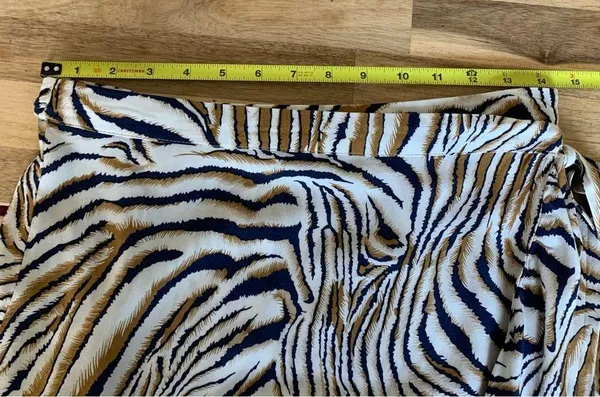 Grifflin Paris Zebra Print Wrap Skirt L - Image 3