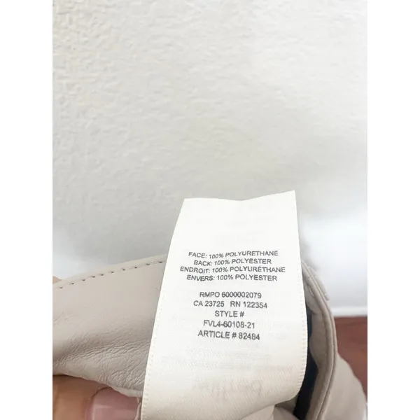 Aritzia Wilfred The Melina Taupe Vegan Leather Straight Leg Pants Size 8 - Image 7
