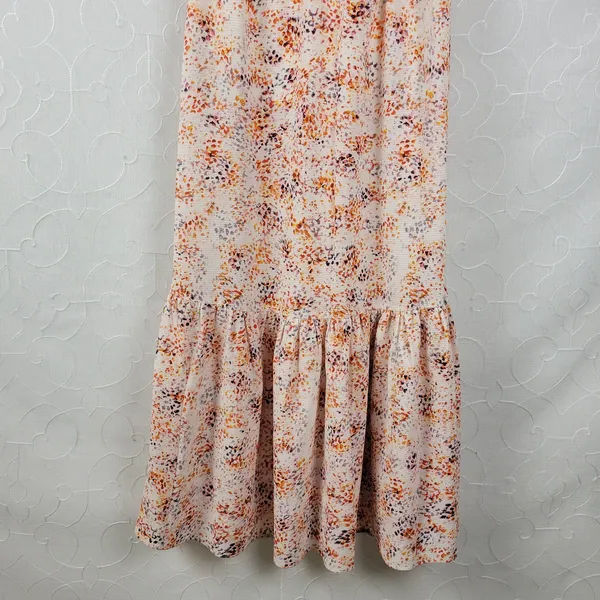 Laundry by Shelli Segal Womens Dress Size 2 Orange Halter Neck Midi Tiered Maxi - Image 5