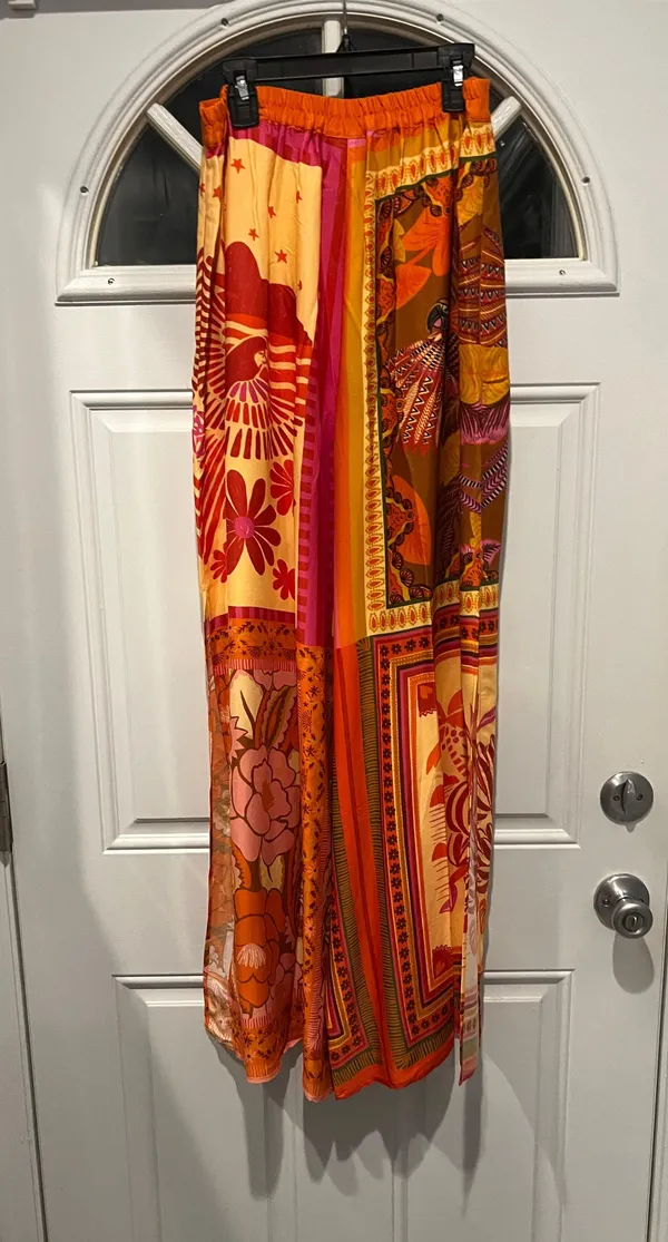 Farm Rio Forest Mixed Scarves Lenzing Ecovera Viscose Pants - Image 4