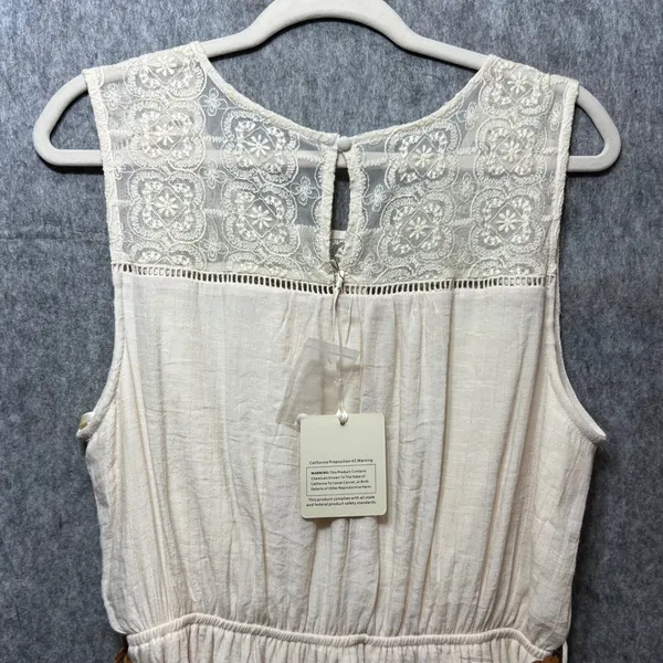 Perch by Blu‎ Pepper Lace Sleeveless Dress Belt Lined 1XL Boho Cottagecore - Image 8