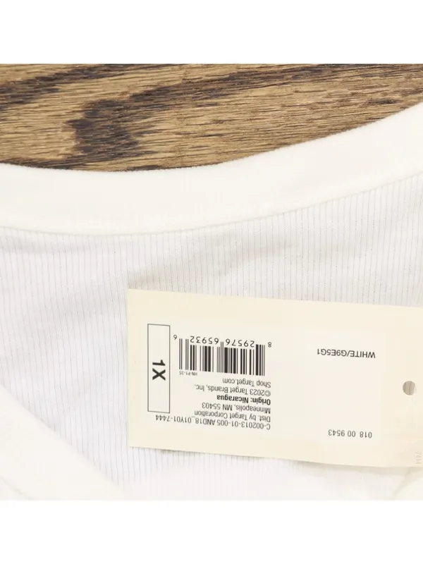 NWT A New Day Slim Fit Ribbed Tank Top 81245907 White 1X - Image 6