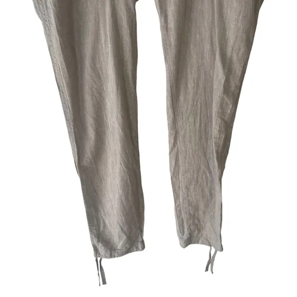 Columbia Sportswear Hemp Cotton‎ Pants Khaki Tan Drawstring Utility Womens Small - Image 5