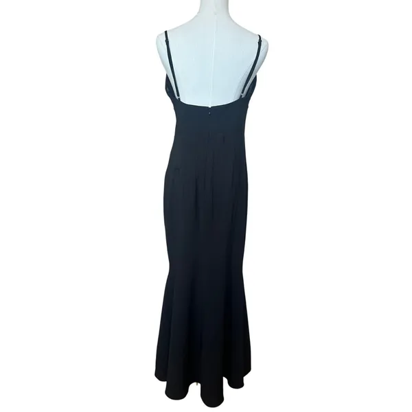 Dress The Population Black Gown MEDIUM Maxi Cowl Mermaid Formal Designer $200 - Image 9
