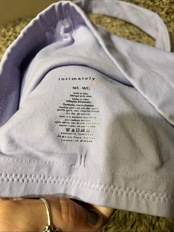 Free People Pale Lavender Sports Bra - Image 2