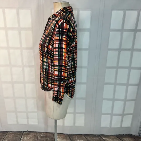 🔥🔥5 for $25🔥🔥Sunday best aritzia colorful plaid long sleeve button down shirt - Image 6