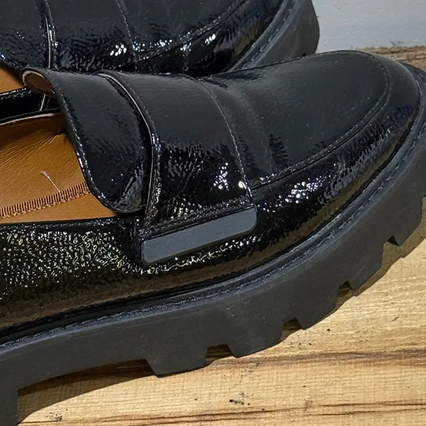 Franco‎ Sarto Brindy Platform Black Loafer Size 8.5 A51 - Image 7