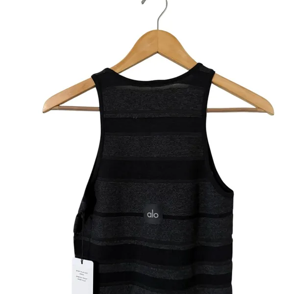 NWT ALO YOGA Sport Play Striped Black Knit Dress - Image 8