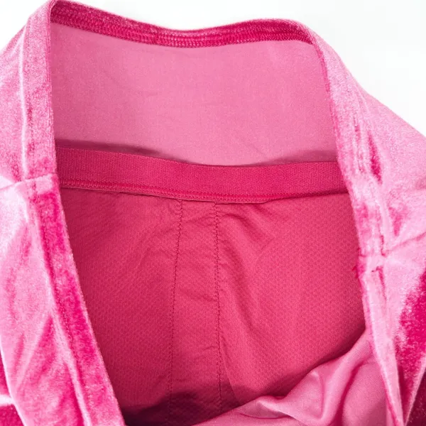 Athleta Womens Elation V-Neck Crushed‎ Velvet Crop Workout Tank Top Size M Pink - Image 7