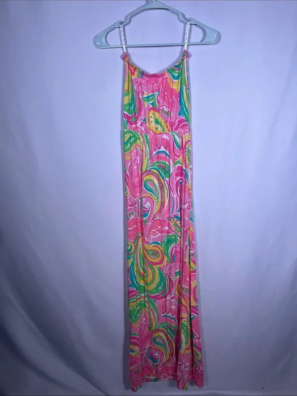 Lilly Pulitzer Womens Marlisa Maxi Dress Strapless Pink Xs - Image 5