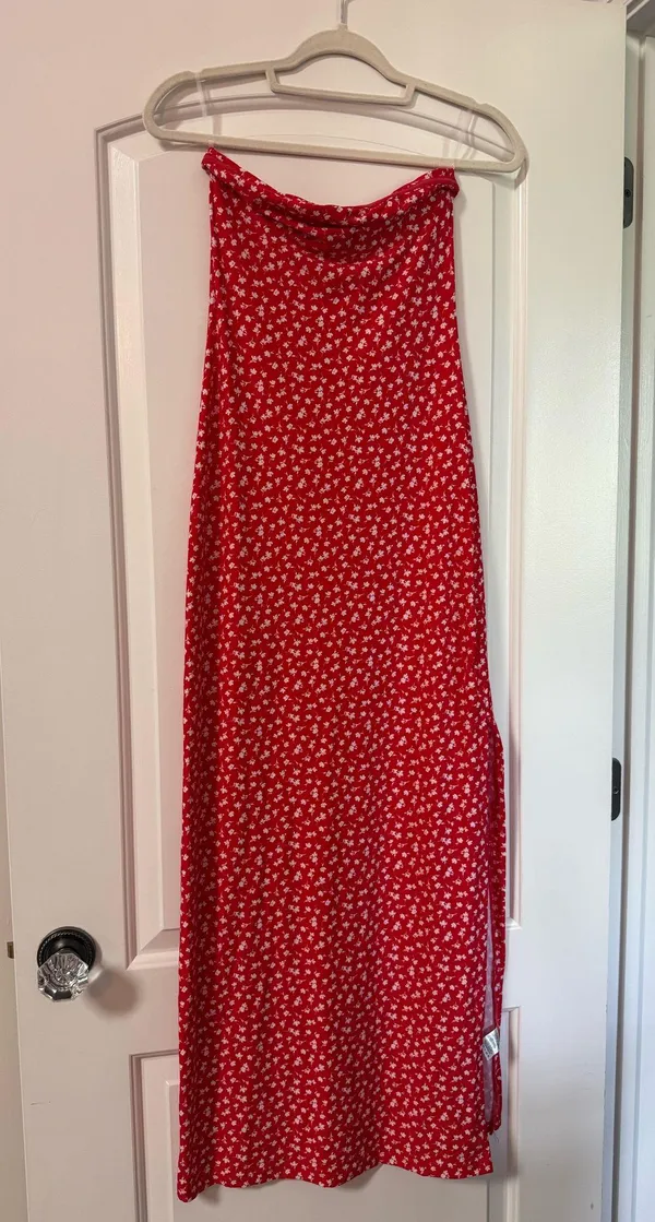Strapless Red Dress - Image 2