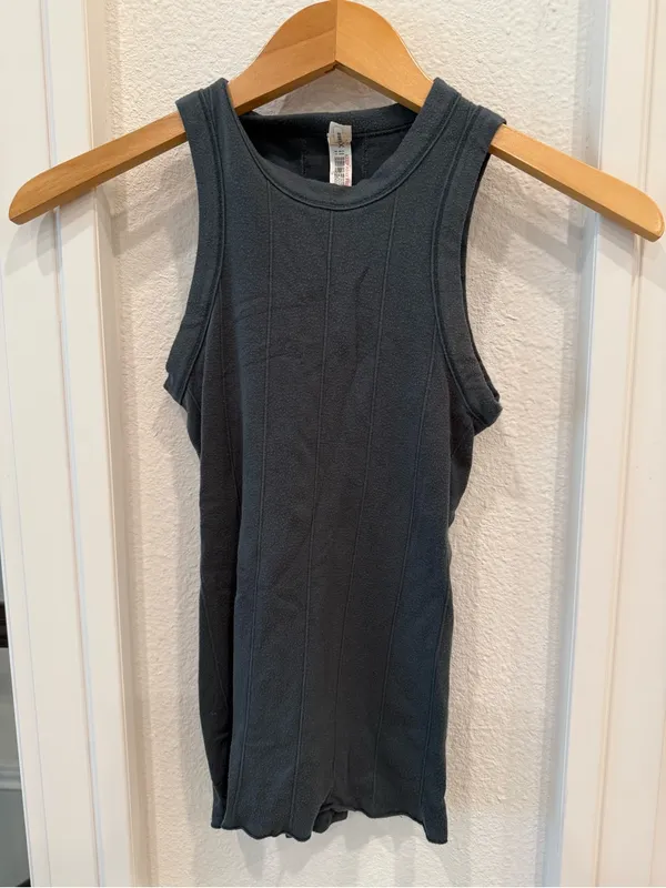 Intimately Free People Charcoal Ribbed Sleeveless Tank Top XS/S - Image 2