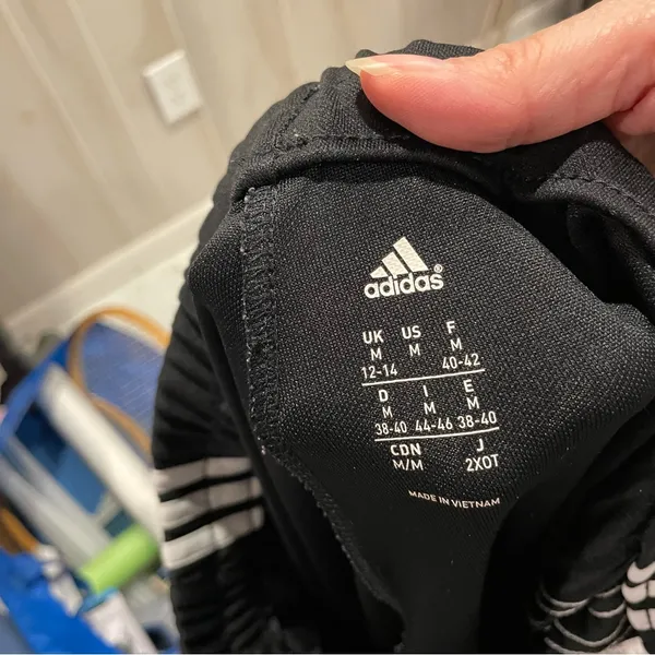 Adidas climalite three stripe side ankle zip tapered leg elastic waist pants - Image 11