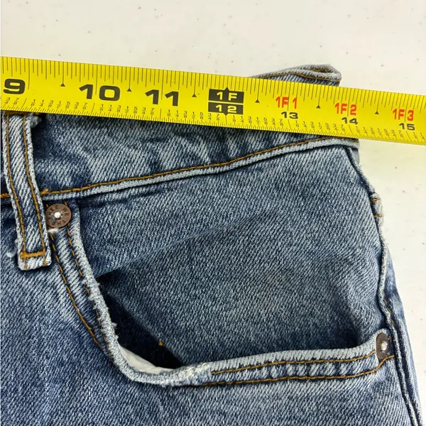 Free‎ People Jeans Womens 29 Blue We The Free Button-Fly Denim Straight Leg 621 - Image 8