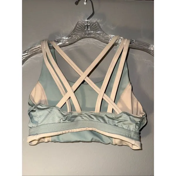 Senita Athletics two toned cross back padded sports bra XS - Image 5
