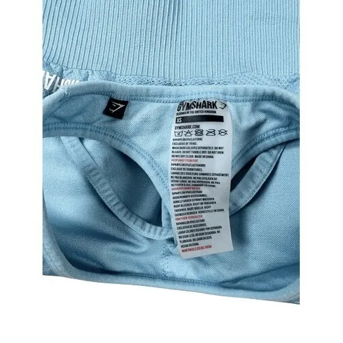 Gymshark Vital Seamless Light Blue Sports Bra Long‎ Line Size XS - Image 3