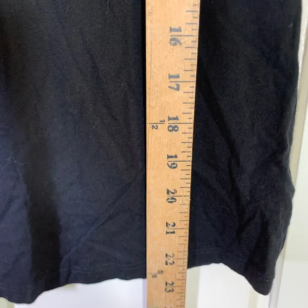 Lauren Ralph Lauren Black Cotton Modal Cap Sleeve Basics Top XL Preppy Minimal - Image 6