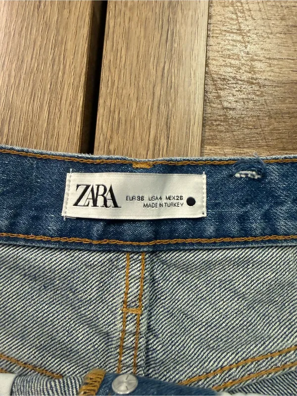 Zara Distressed Cutoff Jean Shorts Button Fly Women’s Size 4 Cotton - Image 5