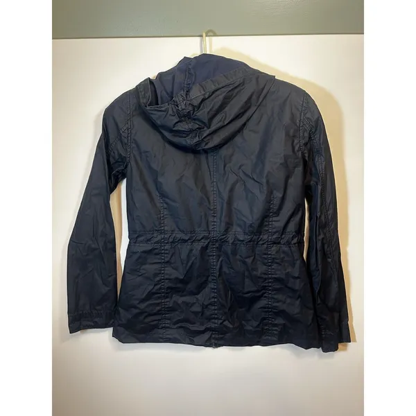 American Rag Navy Blue Women’s Size M Hooded UtilityRaincoat Jacket Lightweight - Image 16