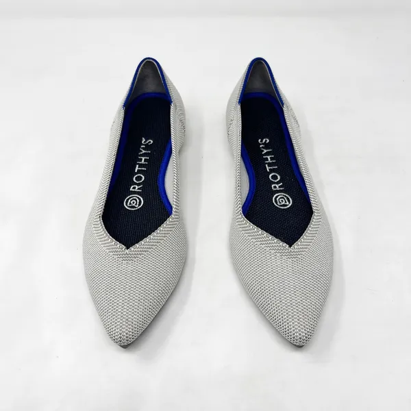 [Rothy’s] The Point Birdseye Gray Slip On Washable Ballet Flats Pointed Toe 6.5 - Image 2