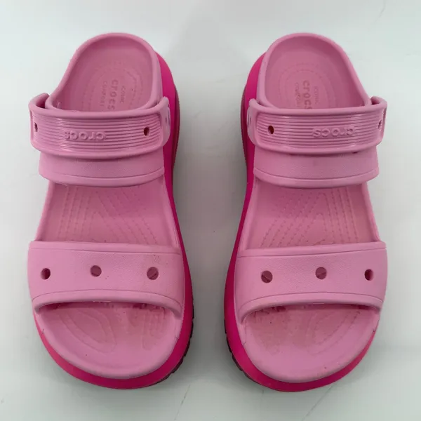 Crocs Classic Mega Crush Sandals Pink Women 7 Chunky Platform Y2K Statement - Image 3