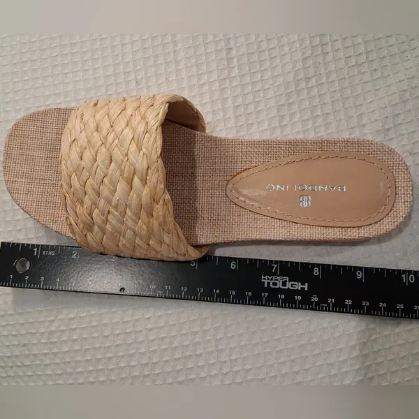 NEW Bandolino Natural Woven Straw Weave Deedee Slide Sandals Women's size 7.5 - Image 6