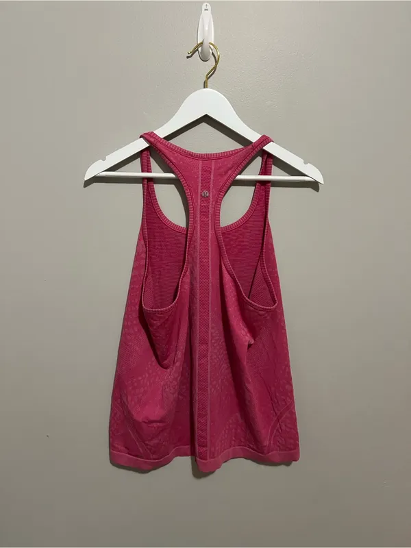 Women's Hot Pink Lululemon Racerback Tank Top - Image 2
