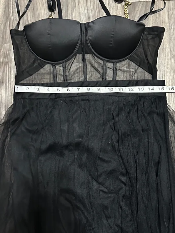 The Vintage Shop Black Tulle Corset Maxi Dress - Image 11
