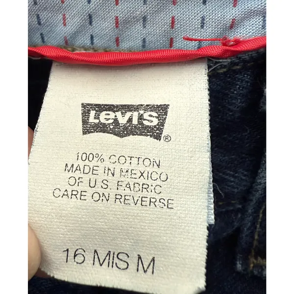 Levis Jeans Womens Size 16M Utility Cargo Jeans Dark Wash Carpenter Vintage Y2K - Image 3