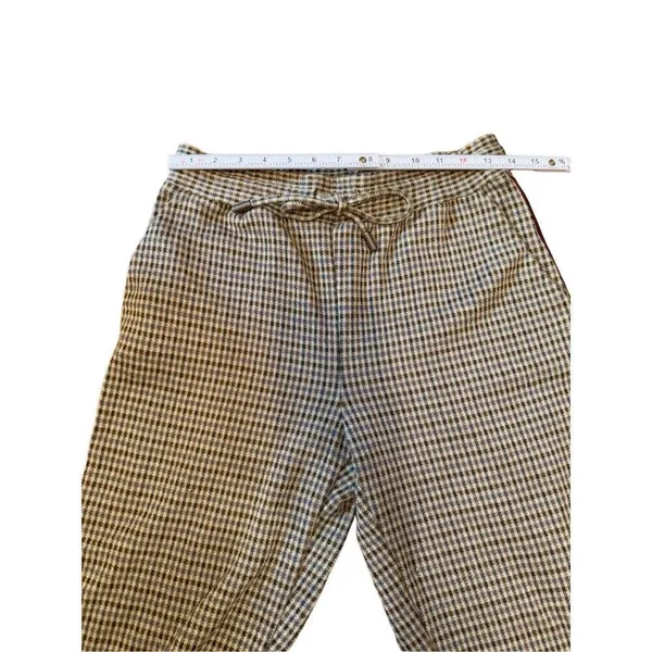 Maeve by Anthropologie Tan Plaid Pull on Pants Sz XS‎ - Image 3