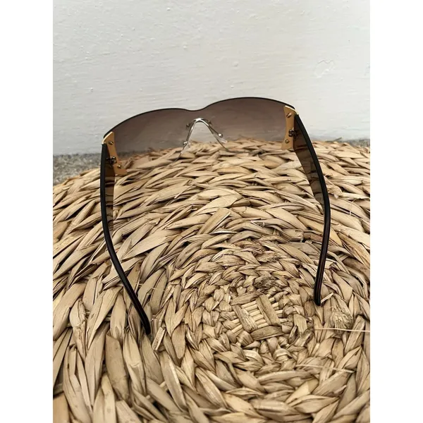 Unbranded Purple Pink Ombre Wraparound Rimless Shield Mask Sunglasses Stars - Image 4