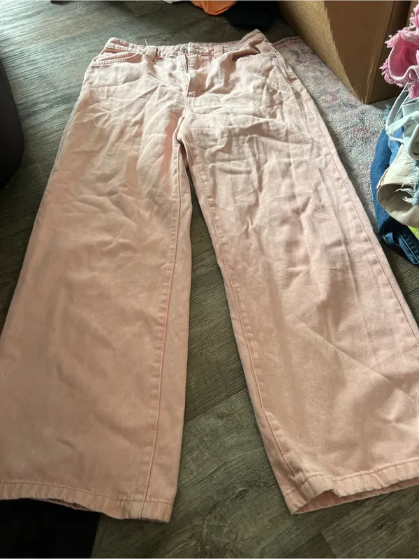 Cotton on low rise baggy Light Pink Wide Leg Pants - Image 5