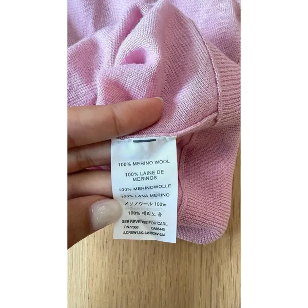 J. Crew Long Sleeve Merino Wool Crew Neck Sweater Pullover Lightweight Size XS - Image 4