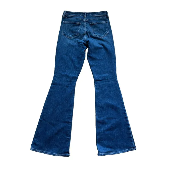 L'AGENCE Bell High Rise Flare Jeans Size 27 Authentique Blue Wash - Image 3