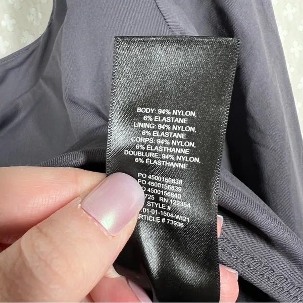 Aritzia Babaton‎ Dark Grey Contour Seamless Square Neck Bodysuit - Image 4