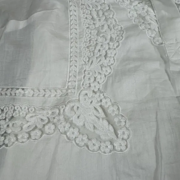 Soft Surroundings Embroidered Top & Tank Large Crochet White Summer Romantic‎ - Image 8