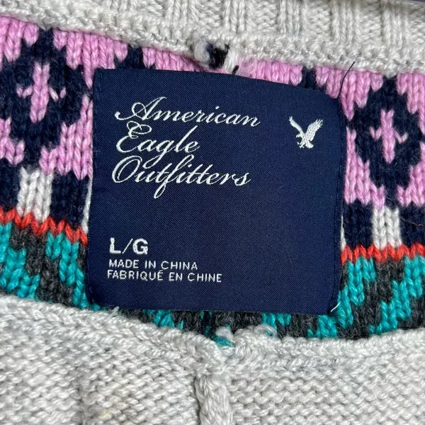 American Eagle Outfitters AEO Wool Blend Deep V Sweater Size Large Dolman Sleeve - Image 5