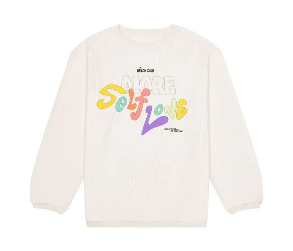 The beach club self love corded crewneck - Image 2