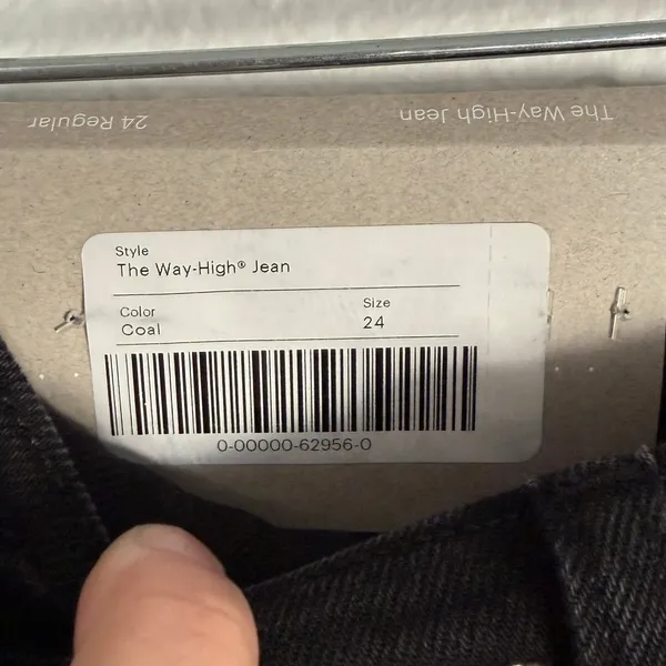 NWT Everlane Sz 24 The Way High Straight Jean‎ in Coal Black Organic Cotton - Image 10