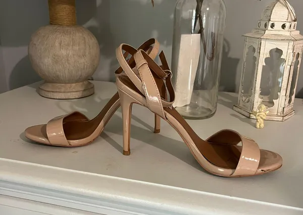 Steve Madden Reno Sandals High Heels Stiletto Tan Size 8.5 - Image 7