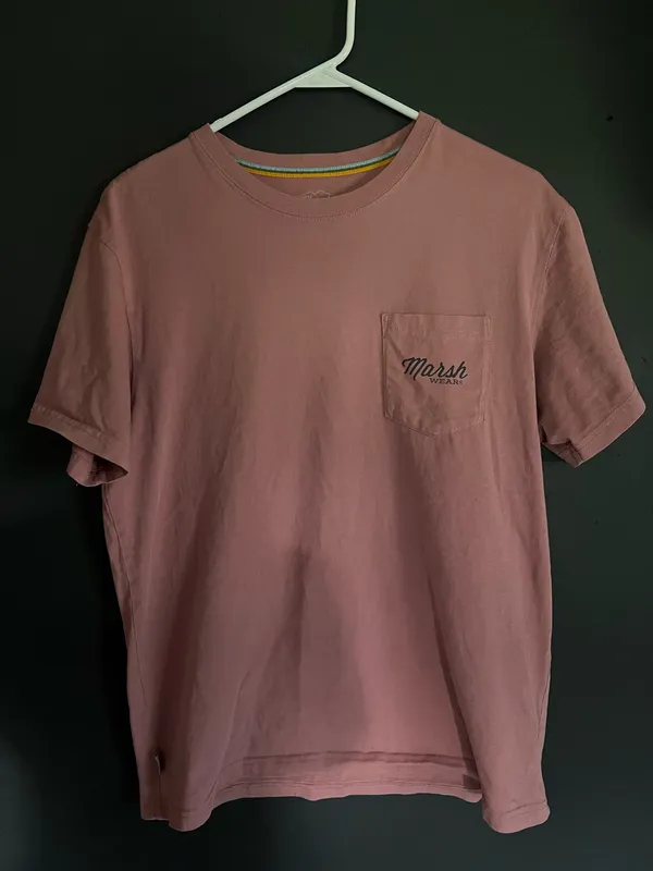 Marshwear Women’s Salmon Colored Pocket T-Shirt - Image 2